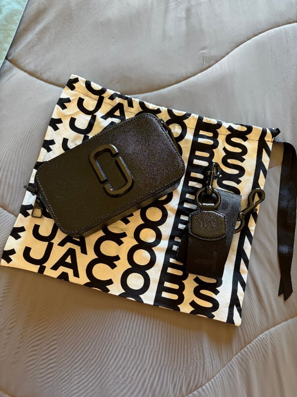 Marc Jacobs The Snapshot DTM Black Crossbody Bag | Strap & Dust Bag